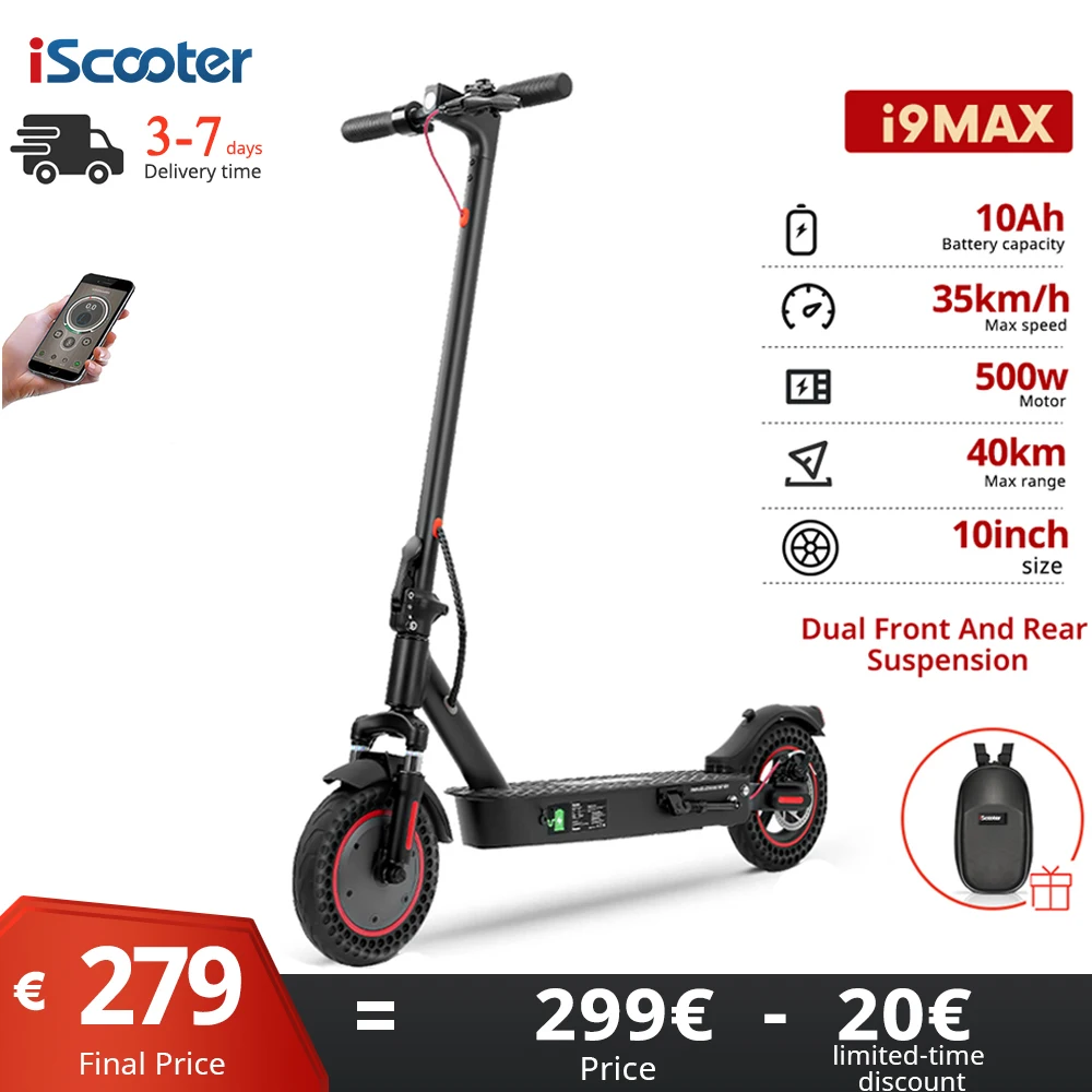 iScooter i9Max Electric Scooter 35km/h Adult Electric kick scooter E