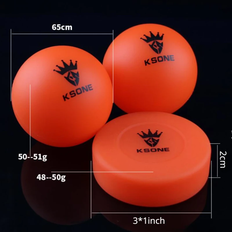 1PCS  65mm Hockey Wear Resistant Rubber Team Street Hockey Game Professional Training Ball Hockey Fans Practice Roller Land Ball 4