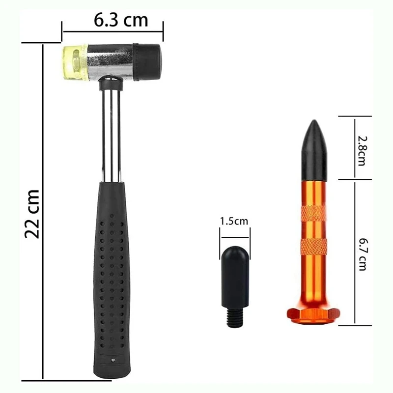 20 Stuks Auto Body Pijnloze Deuk Reparatie Tools Met Knock Down Hoofd Tap Down Gereedschap Set Deuk Reparatie Kit