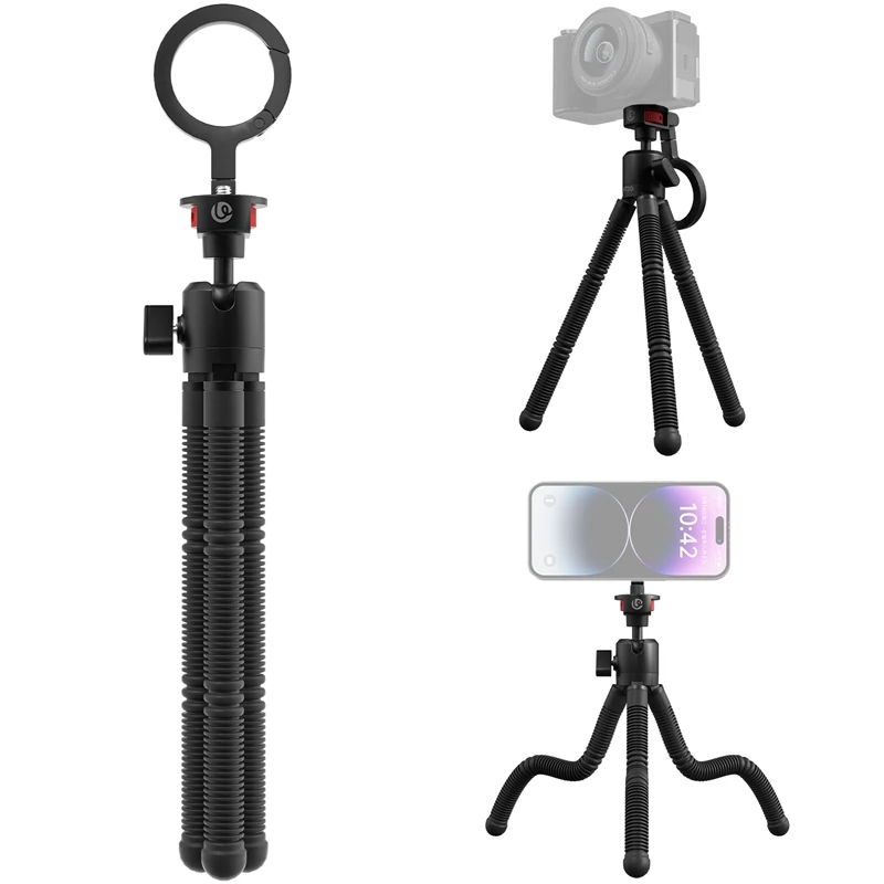 Ulanzi MT30 Magnetic Flexible Tripod for Photography Phone Camera 360° Adjustability Ballhead Wrappable Legs Tripod Outdoor Vlog
