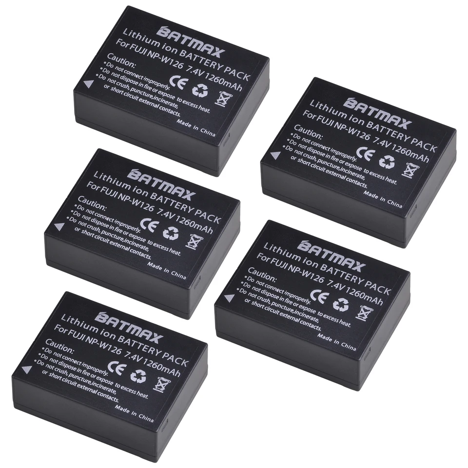Kit 2 Batteries NP-W126 + Chargeur USB Pour Fuji X-A1, X-E1, X-T1, X-Pro1, HS30EXR