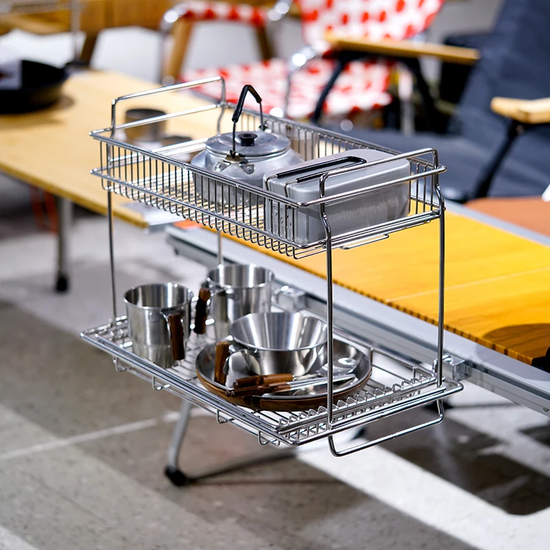 Camping-IGT-Drainage-Basket-Double-Layer-Hanging-Rack-Suitable-for ...