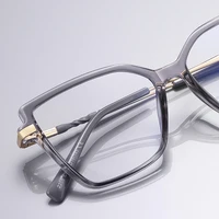 CLLOIO Premium carré oeil de chat lunettes de lecture mode femmes grand cadre myopie lunettes Anti lumière bleue Prescription lunettes 3
