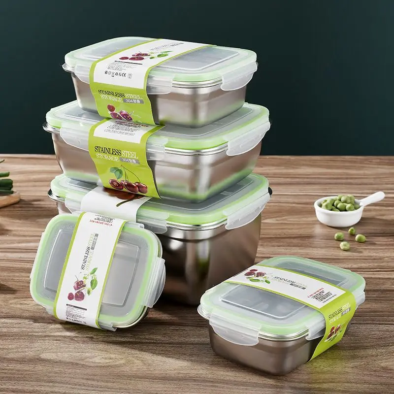 Stainless Steel Food Containers Lids  Stainless Steel Lunch Box Containers  - Food - Aliexpress