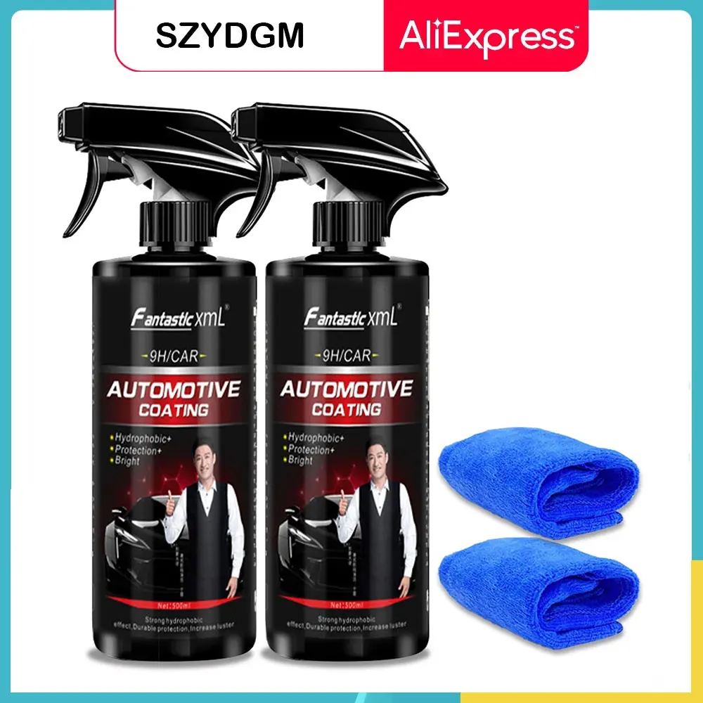 

500ML Car 9H Ceramic Coating Nano Glass Plated Crystal Liquid Hydrophobic Coating Waterproof Polishing Agent Paint 9H Hardness