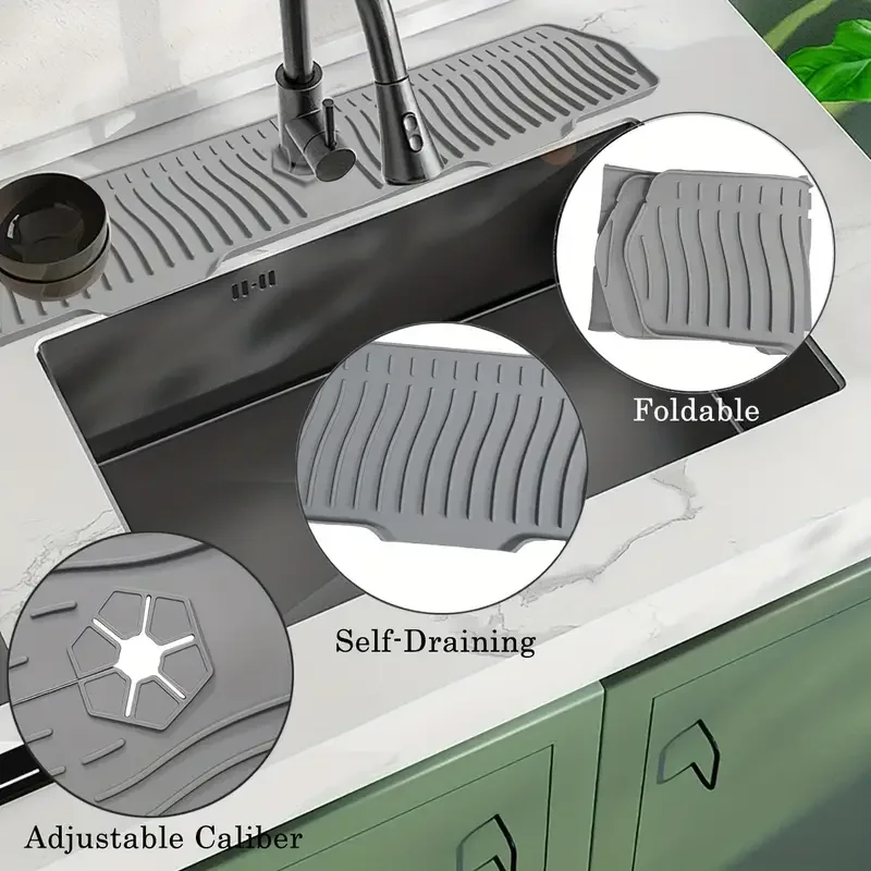 Faucet Mat Kitchen Faucet Splash Pad Bathroom Sink Guard 1 piece