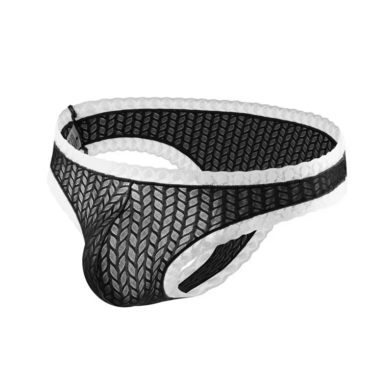 5 pezzi nuovi slip da uomo intimo sexy vita bassa traspirante traslucido gusto da uomo T-Back slip piccoli di alta qualità - immagine 5