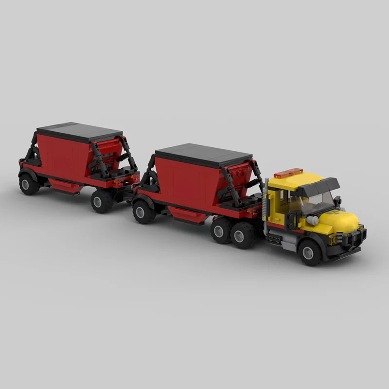 

487 шт. Лидер продаж, городской горный эксперт Moc, грузовик с двойным дном, самосвал, креативные идеи «сделай сам», детская игрушка, подарок на день рождения