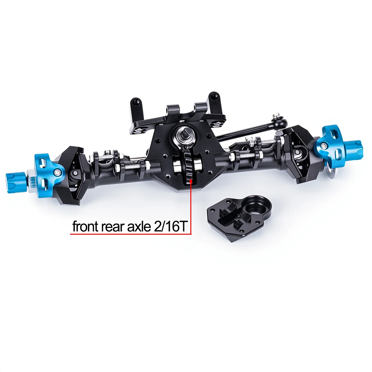Kit complet d'essieux pour Crawler RC incluant pièces en titane, argent et noir pour une personnalisation optimale.