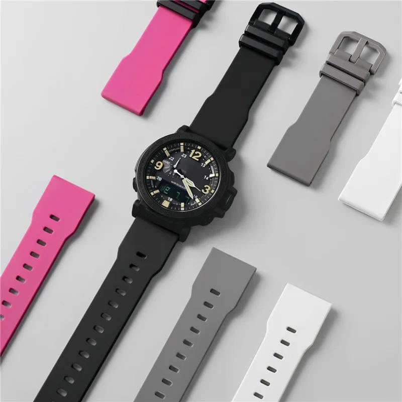 Silicone Rubber Sport Watch Strap - Waterproof Resin Bracelet