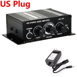 Premium HiFi Stereo Audio Amplifier for Home Theater Sound System (AK270 with US Plug)