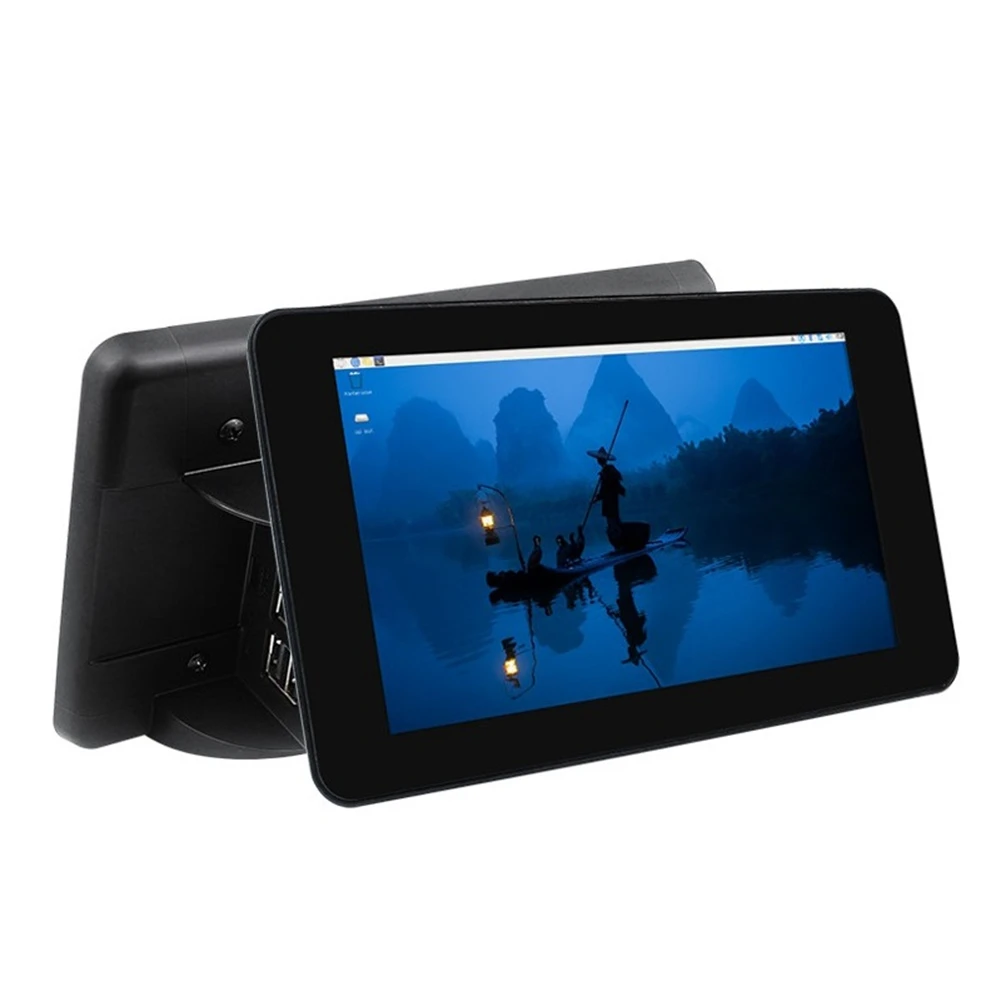 라즈베리 파이 7인치 DSI IPS 1024X600 디스플레이 터치 스크린 (라즈베리 파이 5용 케이스 포함, 정전식)