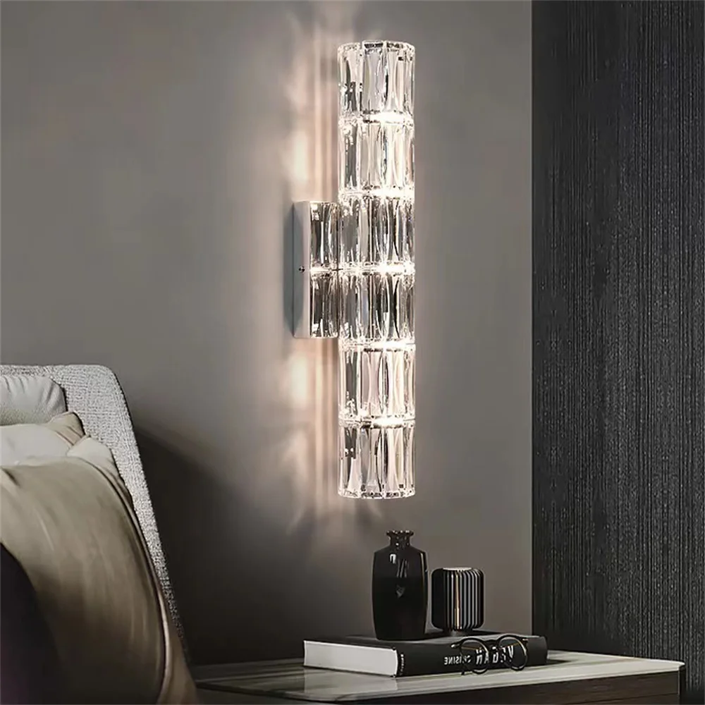 

Light Luxury Crystal Wall Lamp Aisle Corridor Light Post-Modern Simple Living Room Bckdrop Wall Staircase Bedroom Bedside Lamp