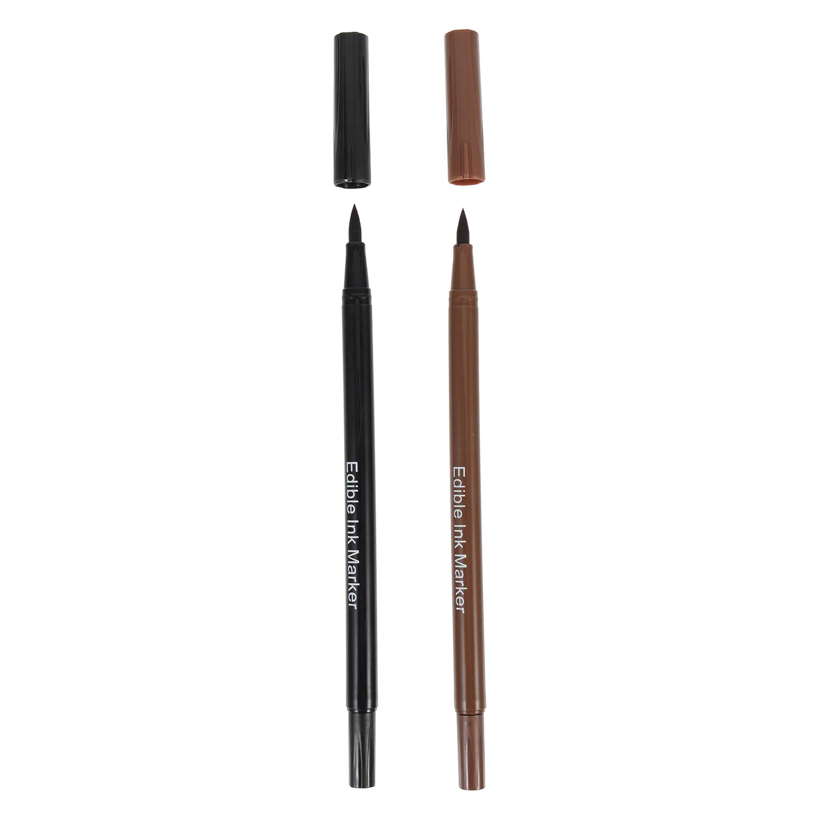 

2 Pcs Black Pens Baking Fondant Biscuit Decorating Food Coloring Markers Double Head Edible Ink for Cookie Cake