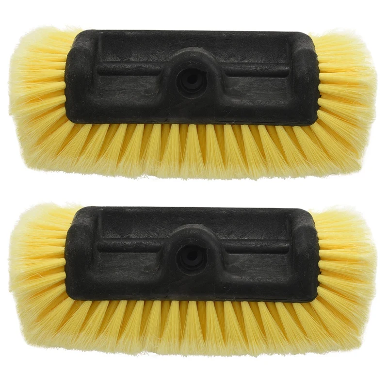 

2X Car Wash Brush Head For Detailing Washing Vehicles, Boats, Rvs, Atvs, Or Off-Road Autos, Super Soft Bristles