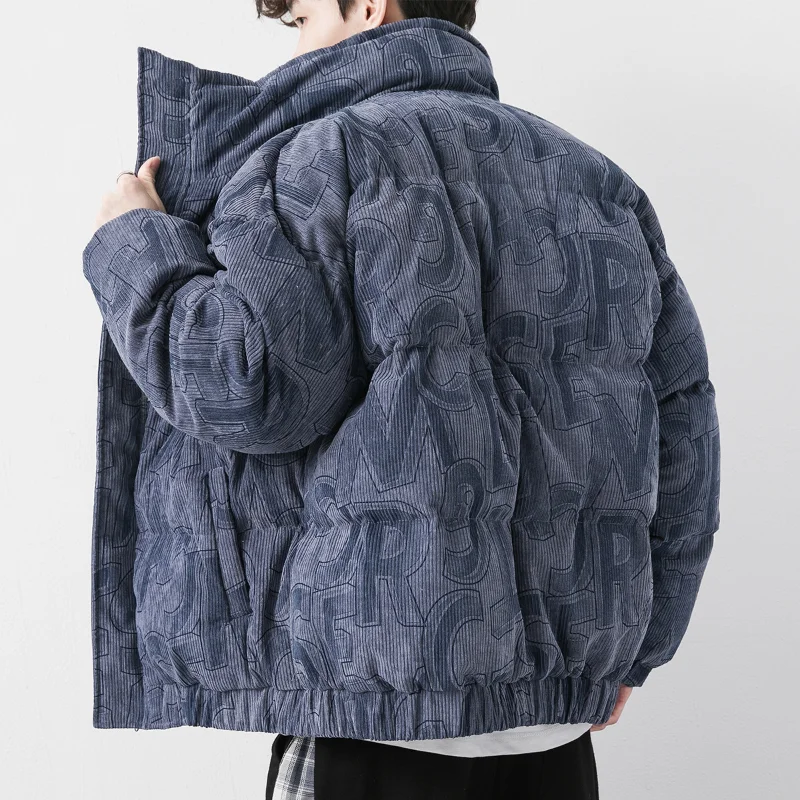 New Corduroy Cotton Caot for Man  Coat Winter Cotton Jacket  Thickened Loose Fashion Trend Casual Bread Jacket Men Clothing