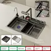 New Pull Out Waterfall Kitchen Sink Water Tap Kitchen Sink Multifunction Waterfall Kitchen Faucets Novel Kitchen Accessorie 1