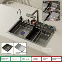 New Pull Out Waterfall Kitchen Sink Water Tap Kitchen Sink Multifunction Waterfall Kitchen Faucets Novel Kitchen Accessorie 1