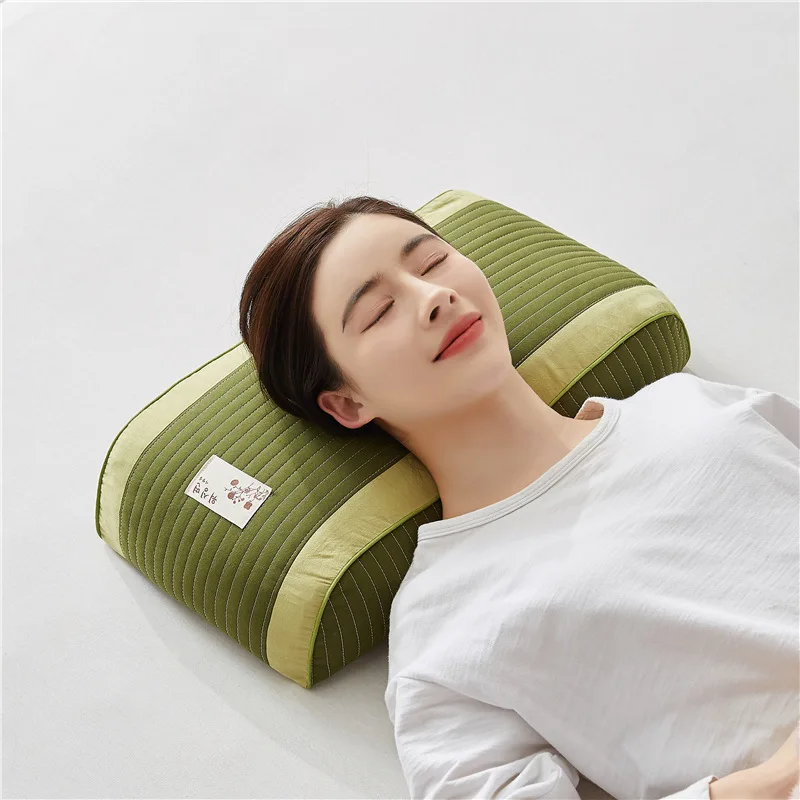 New Stone Washed Buckwheat Double-Piece Neck Pillow Buckwheat Improve Sleeping Nap Small High Pillow 6