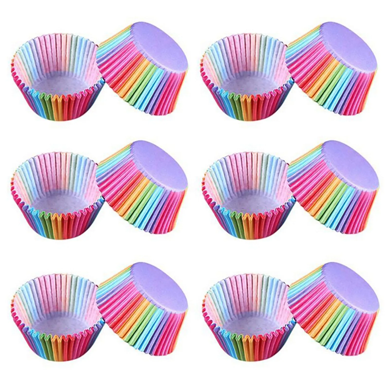 Noref 100 pièces couleur arc-en-ciel doublure de cupcake papier cupcake  tasse de cuisson étuis à muffins moule à gâteau, couleur arc-en-ciel, moule  à gâteau 