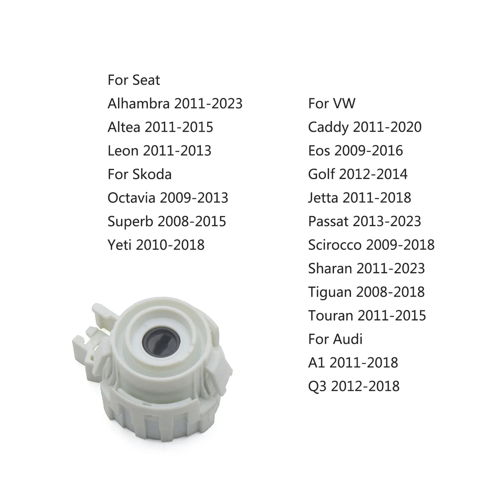 UYCHYTQR Interrupteur à Barillet Allumage Pour VW Pour Caddy 2011-2019 Pour Sharan Pour Scirocco 5K0905865 1K0905849 Interrupteur D'allumage Bouton De Démarrage Interrupteur Verrouillage Allumage