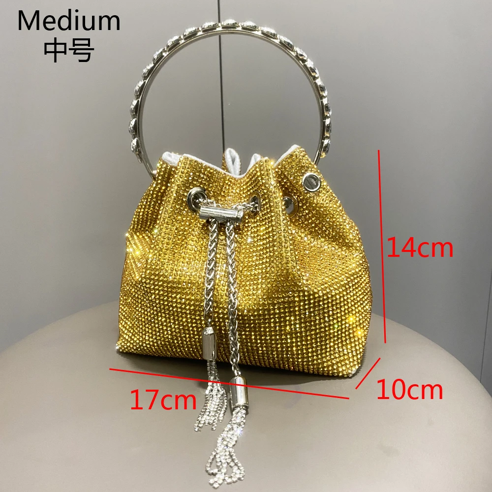 S244aa51d5f9e47658cd8eb75e0b646a6m Purses and handbags bags for women luxury Designer bucket clutch purse evening banquet bag Crystal rhinestone shoulder bag Mallzona