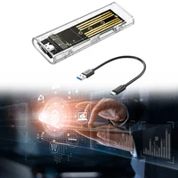 M.2 NGFF SATA Type C 3.1 Hard Disk Box 10Gbps Transparent External SSD Case External SSD Adapter for 2230 2242 2260 2280 - Image 6