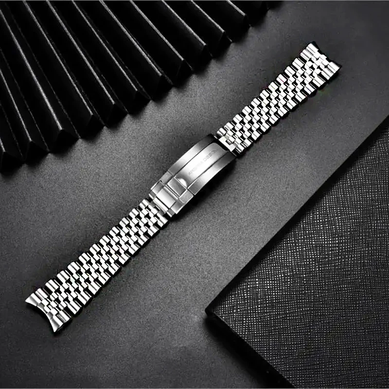 PAGANI DESIGN Silver Jubilee Stainless Steel Bracelet - 20MM Width, Waterproof, 220MM Length