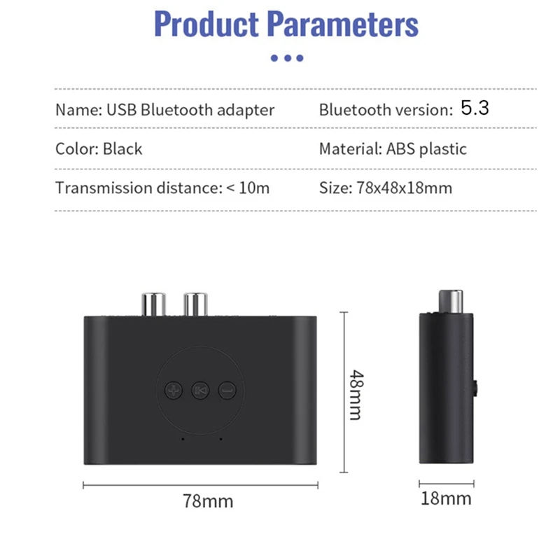 Bluetooth adapter Bluetooth audio receiver Bluetooth transceiver adapter Bluetooth aux adaptor Bluetooth 5.3 Audio Receiver