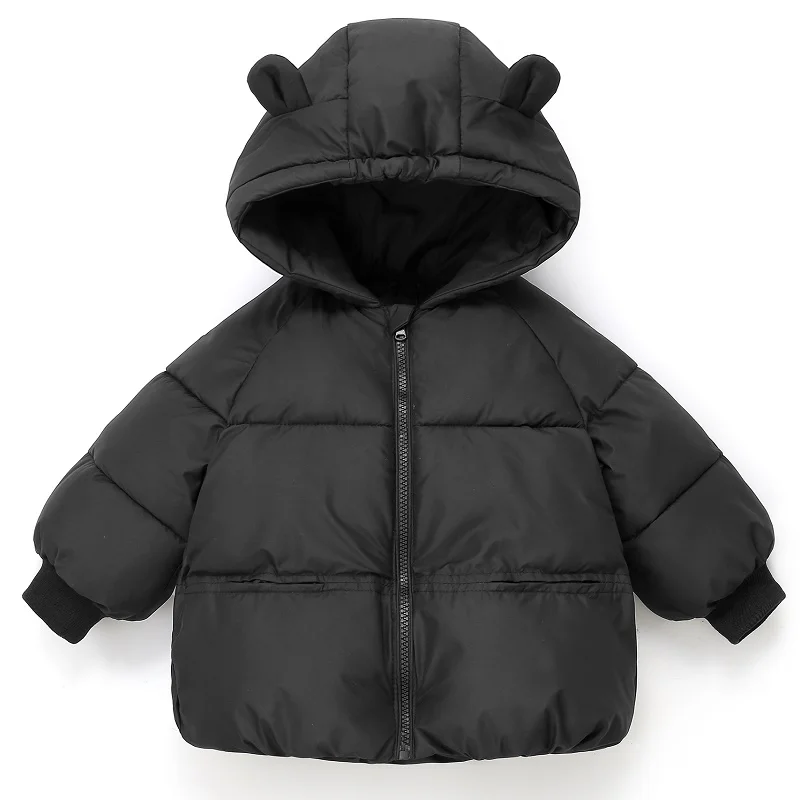 

Children's Down Coat 2024 Winter New Boys and Girls' Union Hooded Cotton Coat 0-6 Year Old Baby Plush Thickened Warm Coat