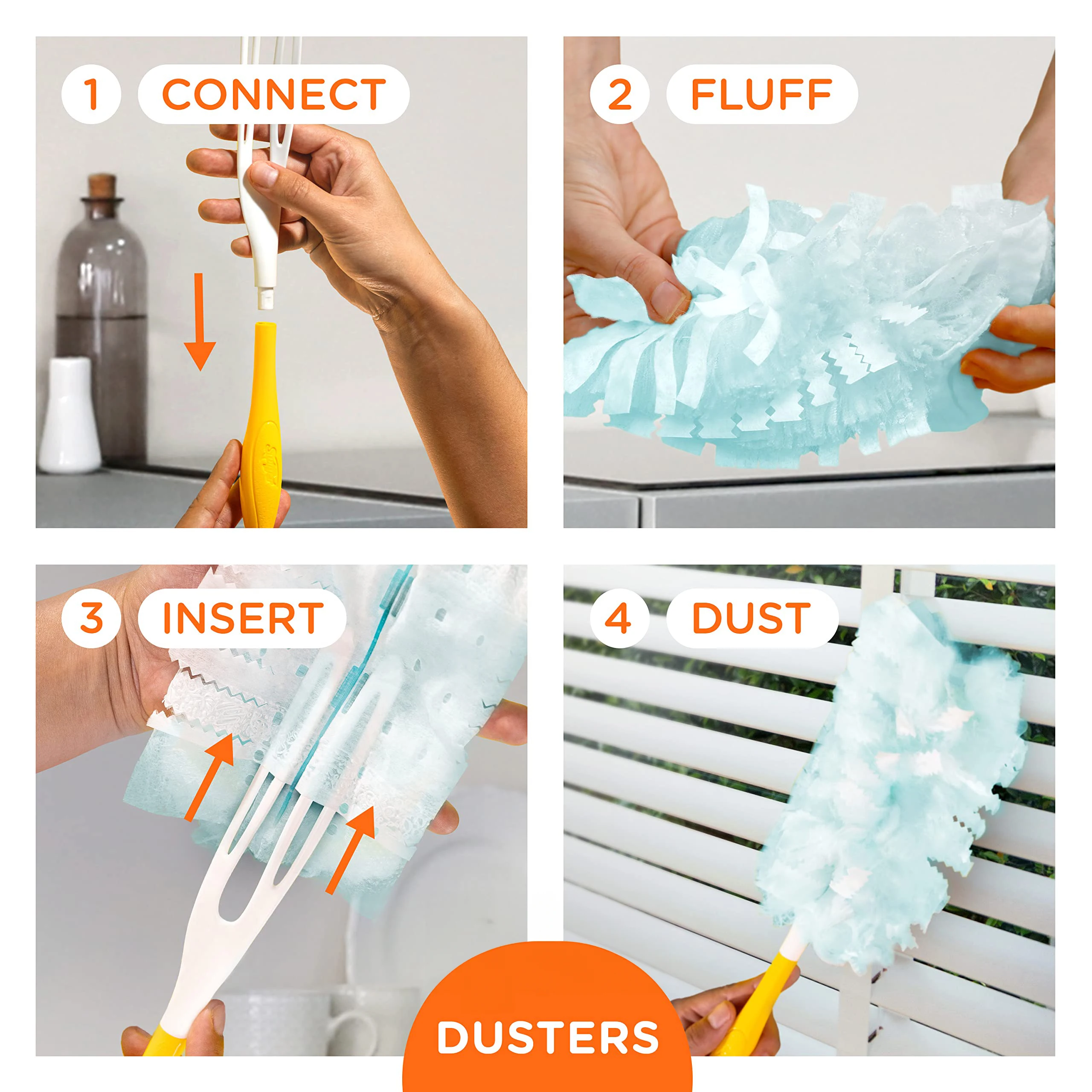 Disposable Duster Refills 10 Count Compatible with Swiffer Duster