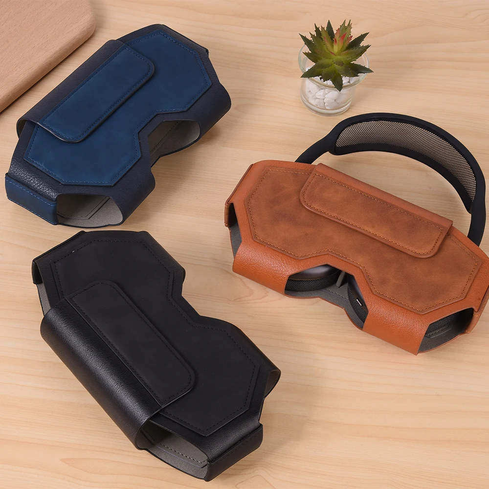 Vintage Leather Protective Cover for AirPods Max - Magnetic Closure Headphone Storage Bag