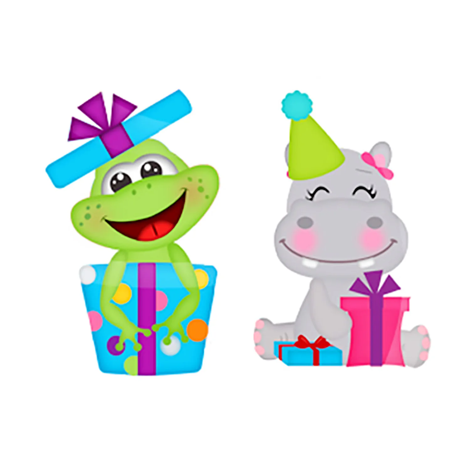 2 Tipi Animal Baby Metal Cutting Dies Frog Hippo Gift Box Per Fai Da Te Buon Compleanno Scrapbooking Card Craft Decor