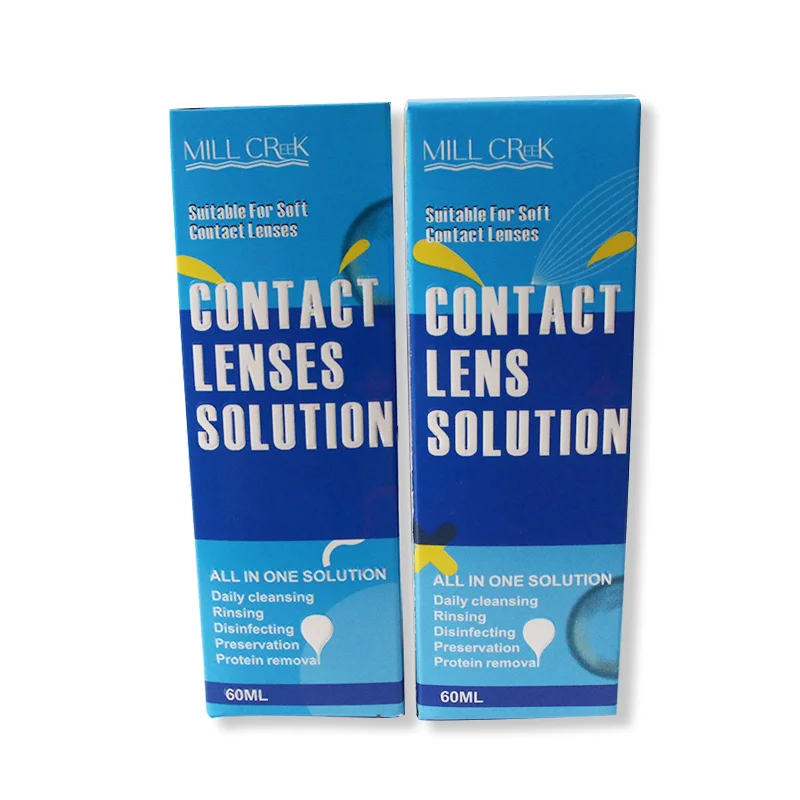 Mill Creek 60ML Contact Lens Liquid Nursing Solution For Contact Lenses Drops Beauty Pupil Cleaning Moisturizing Eye Health Care
