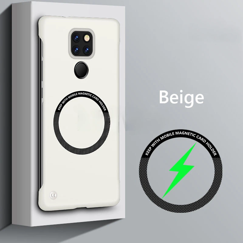 Luxury Frameless Magnetic Slim Case - Wireless Charging Hard Back Cover