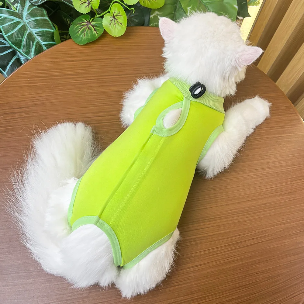 Pet Surgical Recovery Clothes Adjustable Cat Neutering Suit for Post-surgery Recovery Suit Spay Surgical Protective Vest for Cat