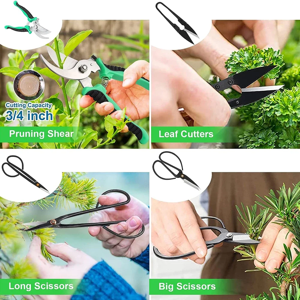 Description Picture 3 of itemBonsai Tools Kit 22 PCS Bonsai Tree Kit Tools for Beginners Bonsai Tool Set Bonsais Starter Trimming Pruning Shears Scissors Kit