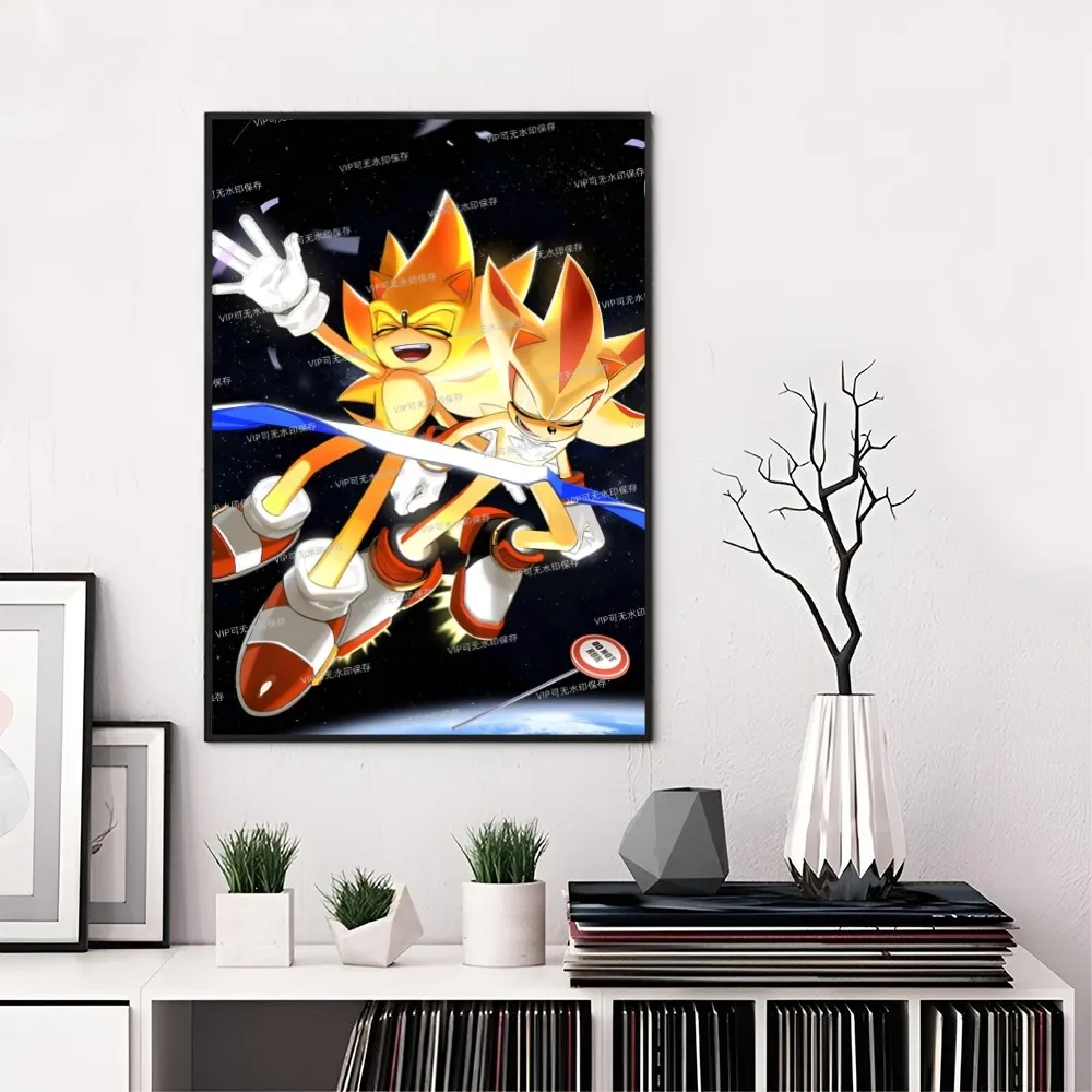 thumbnail image 1 of Póster de S-Sonic H-Hedgehogs en papel impreso para el hogar, sala de estar, dormitorio, entrada, bar, restaurante, cafetería, arte, pintura, decoración, 1 of 5