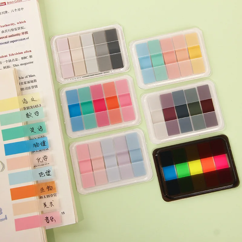 6Packs/Set Transparent Sticky Notes Self-Adhesive BookMarker Annotation Reading Book Clear Tab  Kawaii Cute Stationery 2