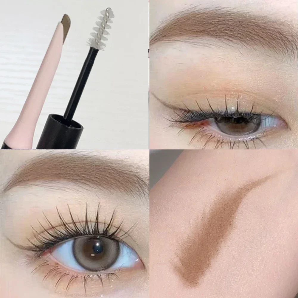 thumbnail image 1 of Lápiz para cejas 2 en 1, gel para modelar cejas, resistente al agua, doble cabezal, no se mancha, transparente, incoloro, natural, cosméticos para cejas salvajes, 1 of 5