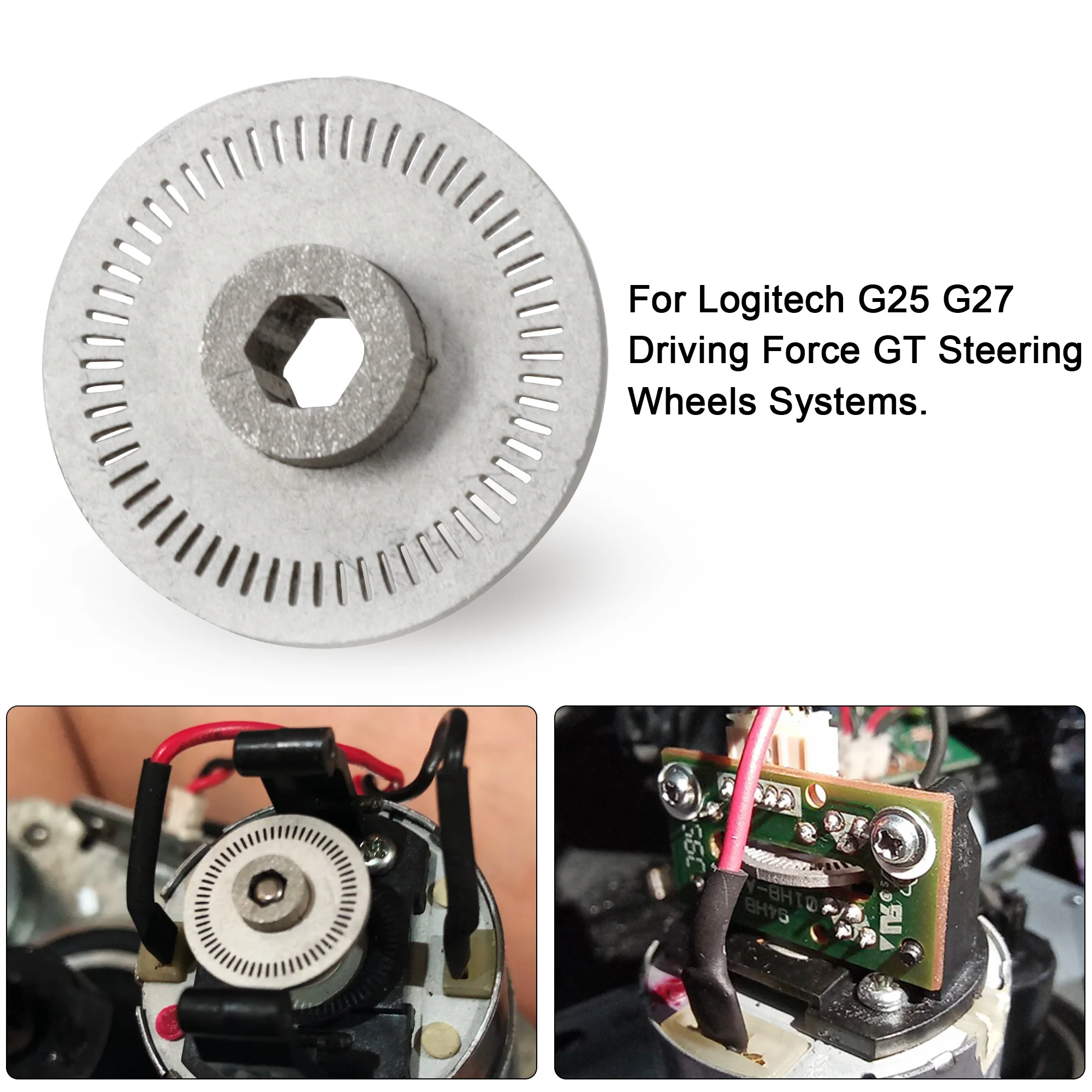 60 슬롯 시뮬레이터 스티어링 휠 광학 엔코더 교체 액세서리 로지텍 G25 구형 G27 드라이빙 포스 GT 시스템용 업그레이드