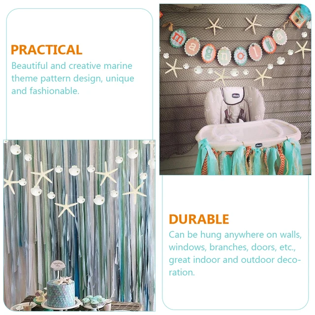 Party Banner Sea Shell Garland Ocean The Bunting Decorations Under