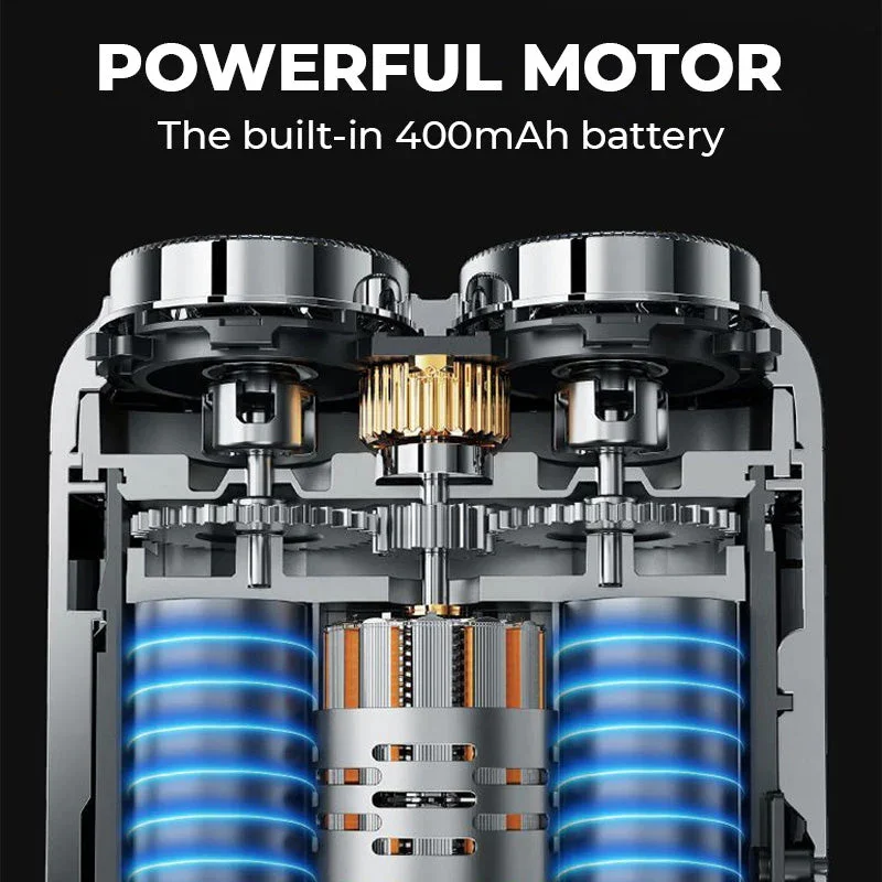 1PC Men's Mini Electric Razor Double Blade Head Portable Travel Shaving Type-c Rechargeable Pocket Shaver