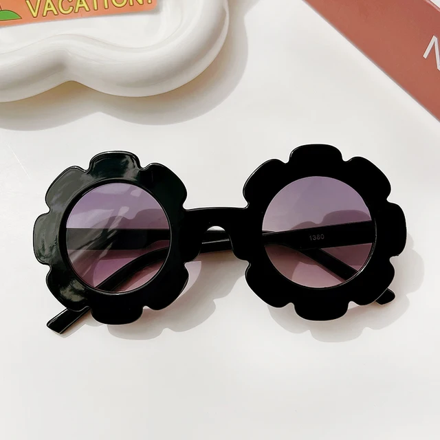 New Kids Sunglasses Children Round Flower Sunglasses Girls Boys Baby Sport Shades Glasses UV400 Outdoor Sun Protection Eyewear c1380-18