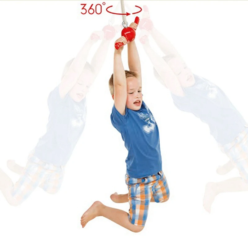 Kids Swing 360 Degree Rotating Swing For Kids Outdoor Playhouse, Tree House, Backyard Playset Or Swing Set Red 2