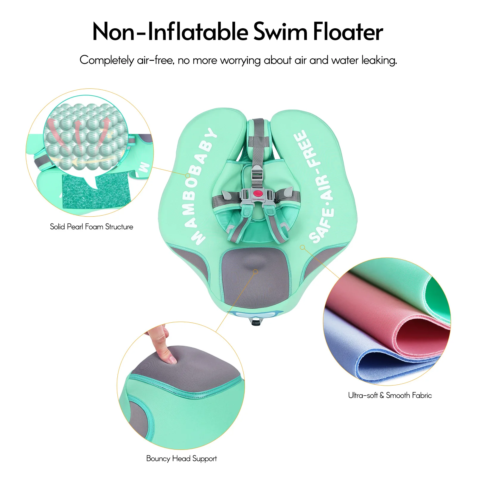 Mambobaby 17 Types Non-inflatable Newborn Baby Swimming Float Lying Swimming Ring Pool Toys Swim Trainer Floater