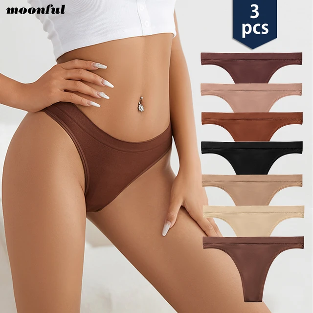 3PCS/Set Women Cotton Panties Seamless Thong Female T-back Sexy Brazilian  Underwear Soft Intimate Lingerie Girl Sport Bikini - AliExpress