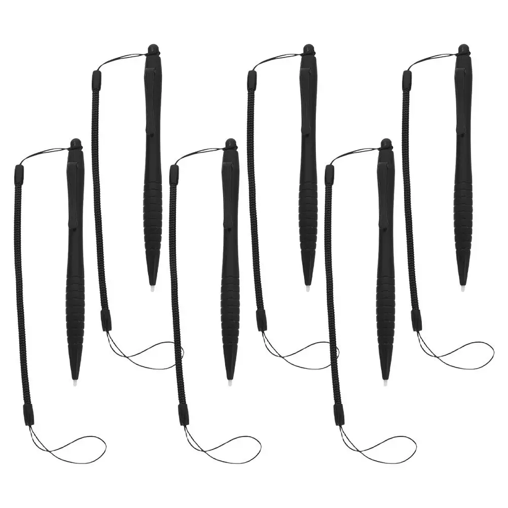 6Pcs 저항성 터치 스크린 스타일러스 펜 분실 방지 탄성 스트랩 클립보드 홀더 정확한 입력 태블릿 펜 끈 분실 방지