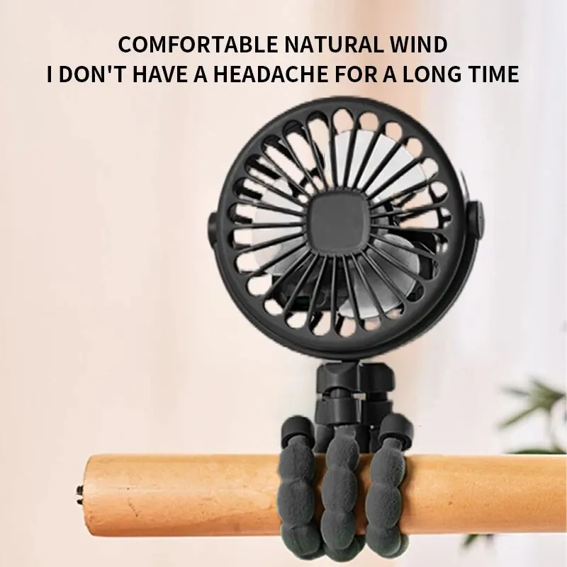 Nuovo passeggino multifunzionale per bambini Mini ventilatore portatile ricarica USB piccolo ventilatore supporto per telefono cellulare ventilatore portatile per polpo all'aperto