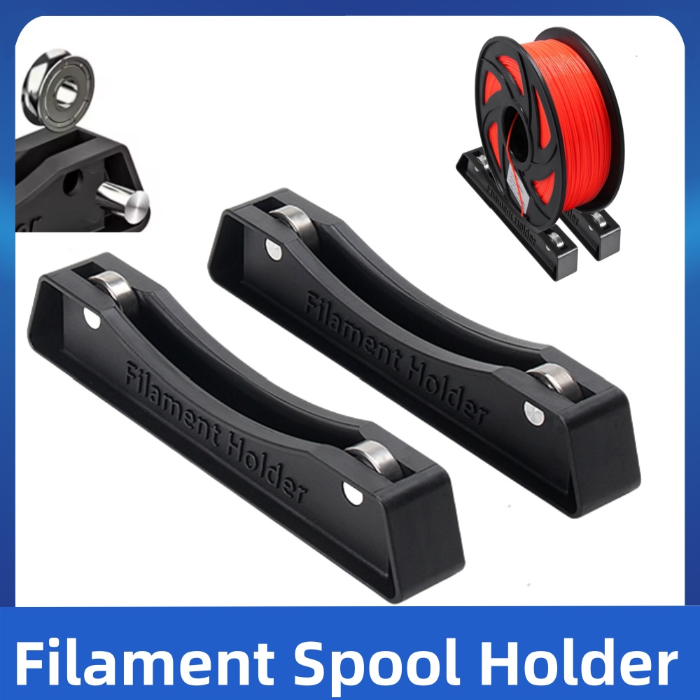 3D Printer Filament Spool Holder Consumables Shelves Supplies Fixed Seat for ABS PLA PETG 3D Printing Material Rack Tray Black